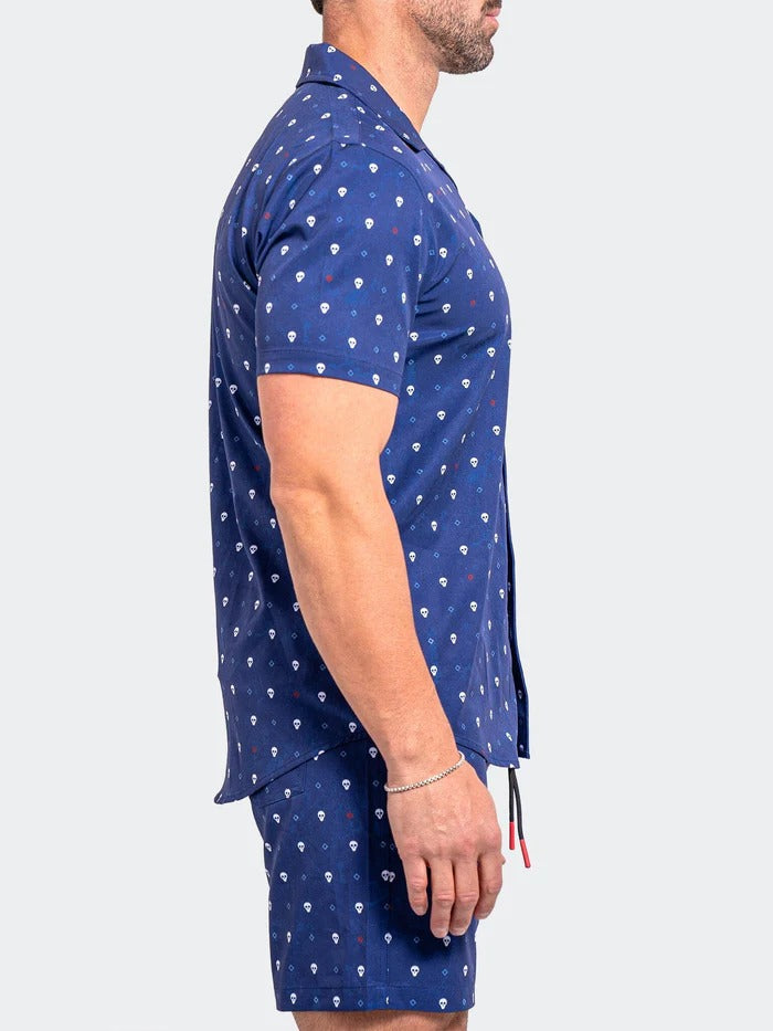 Maceoo Short-Sleeve Shirt | Shirt BeachSkull Blue