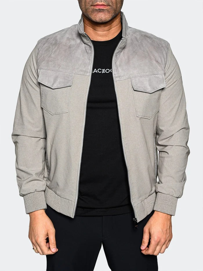 Maceoo Jacket | Bomber HalfCream Grey