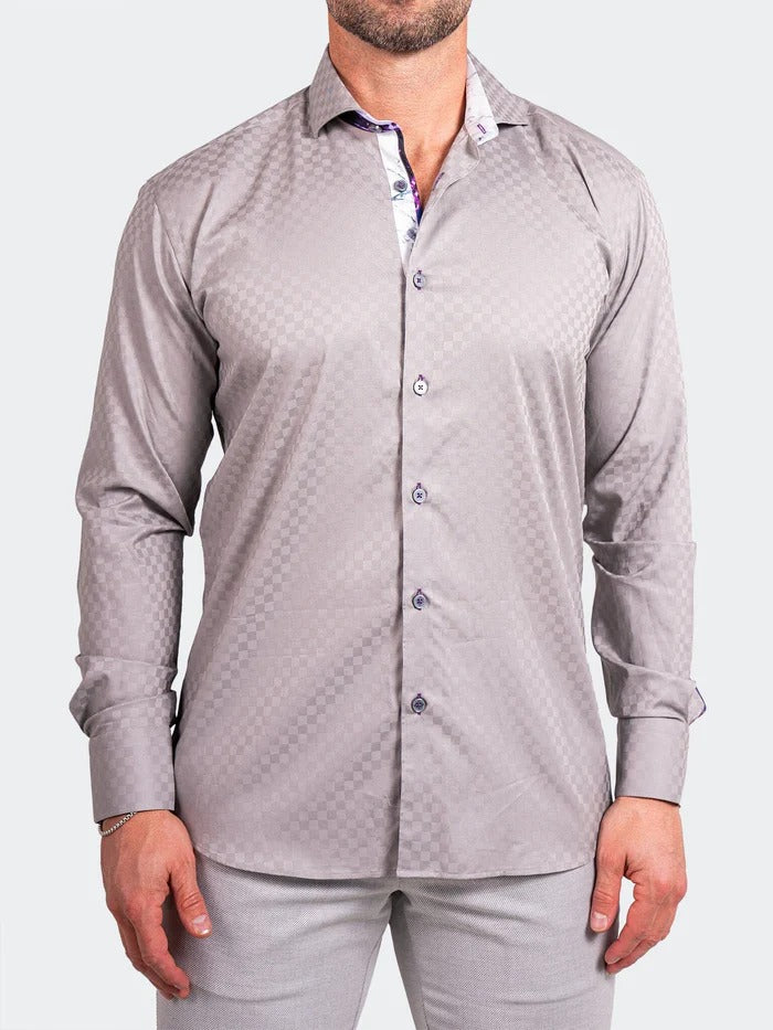 Maceoo Stretch Shirt | Eins Ascension0090 Grey