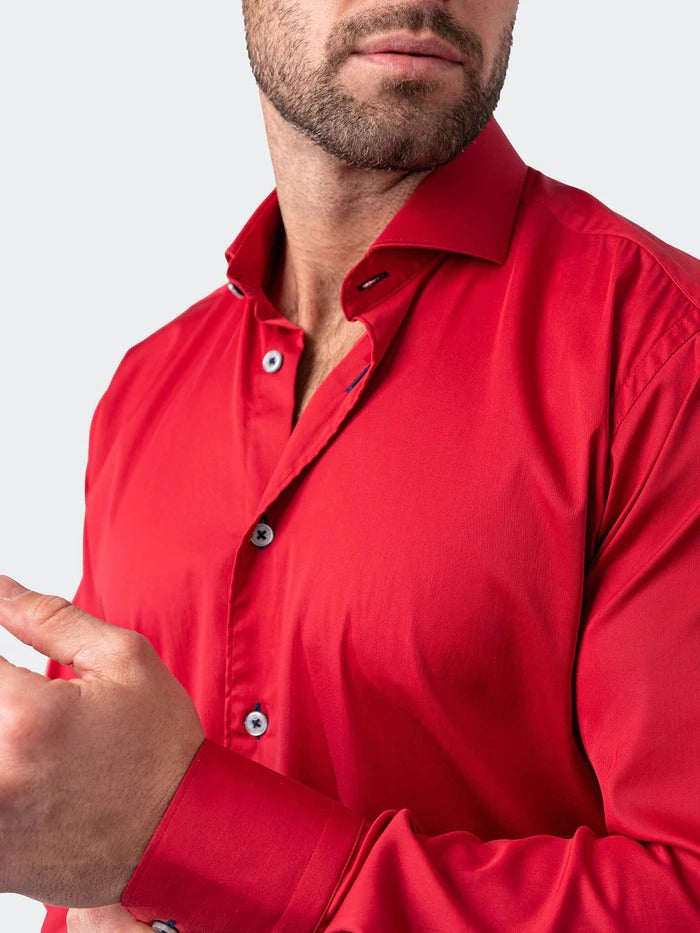 Maceoo Stretch Shirt | Einstein Soft butter Red