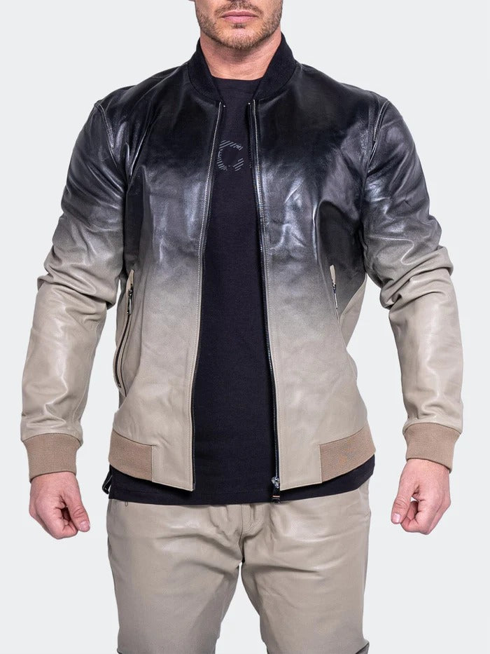 Maceoo Jacket | Leather Resistance1028 Grey