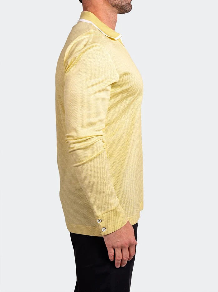 Maceoo Stretch Polos | Polo Knit Ascension0003 Yellow