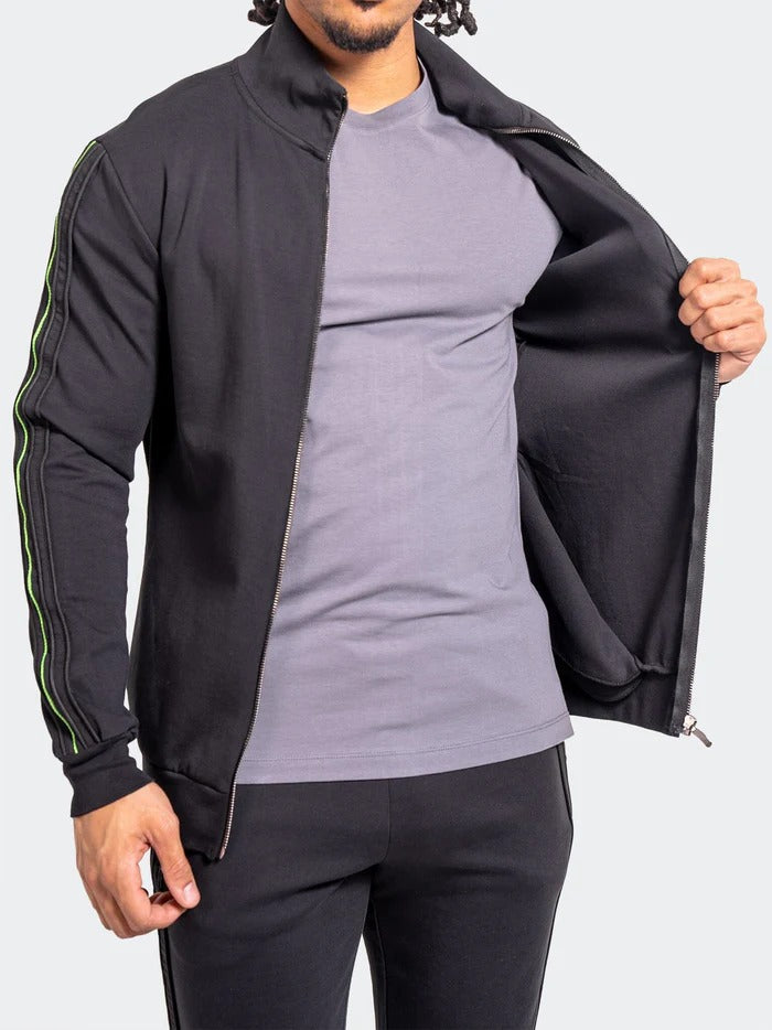 Maceoo Stretch Athletic Wear | Zipper ResistanceNeon Black