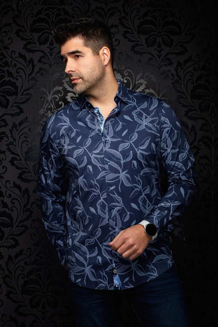 Au Noir Stretch Shirt | Azrak Navy