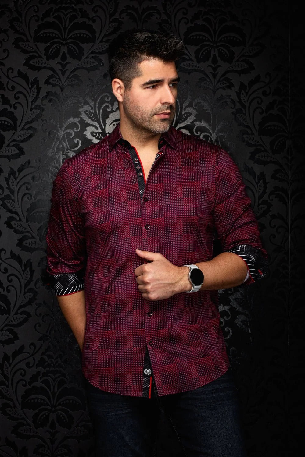 Au Noir Stretch Shirt | Aureus Red