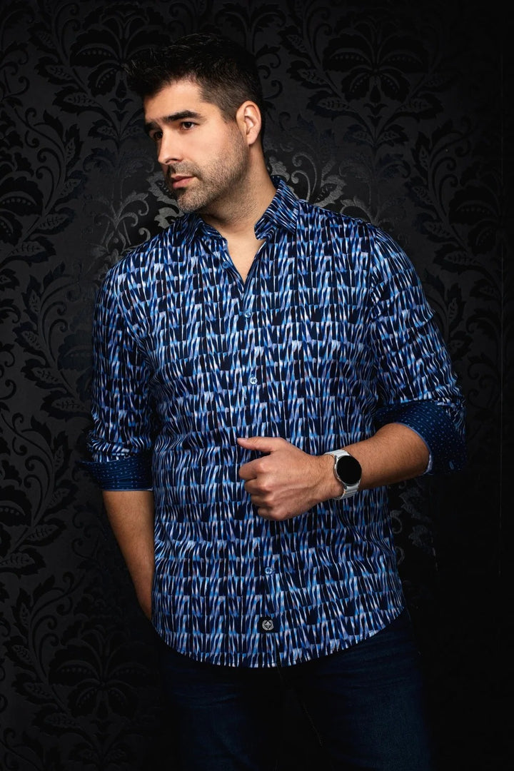 Au Noir Stretch Shirt | Darian Navy