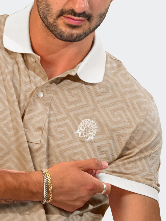 Maceoo Stretch Short-Sleeve Polos | Polo MozartDiagnolTip Peach