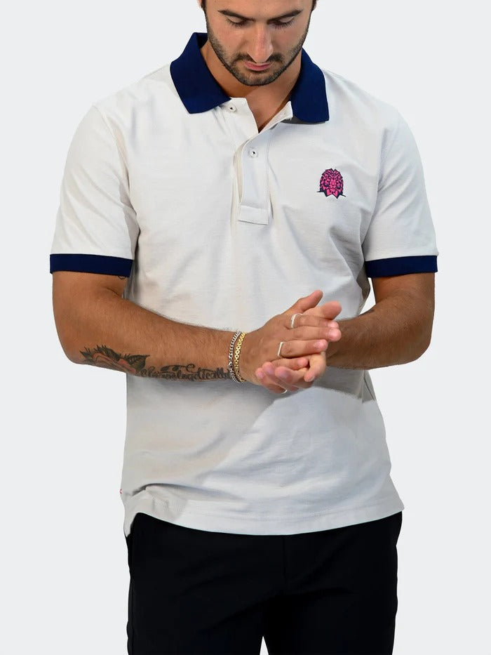 Maceoo Stretch Short-Sleeve Polos | Polo MozartSpeckTip Light Tan
