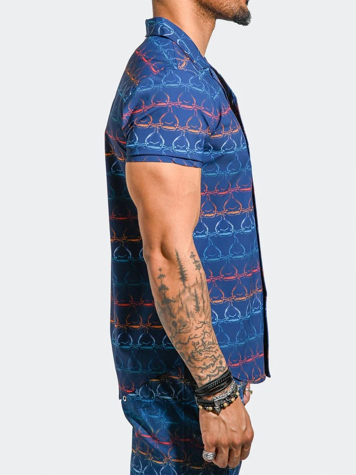 Maceoo Short-Sleeve Shirt | Shirt BeachSharkWave Blue
