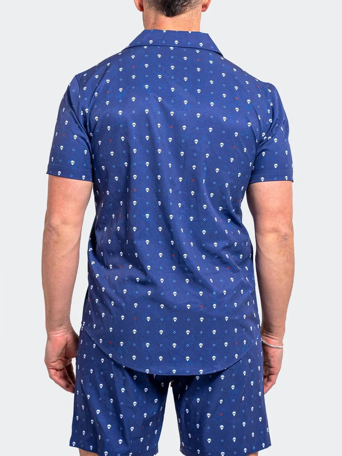 Maceoo Short-Sleeve Shirt | Shirt BeachSkull Blue