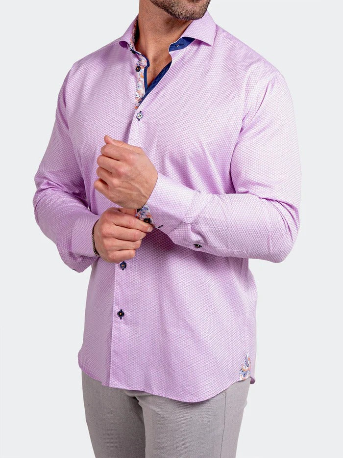 Maceoo Stretch Shirt | Eins Ascension0059 Pink