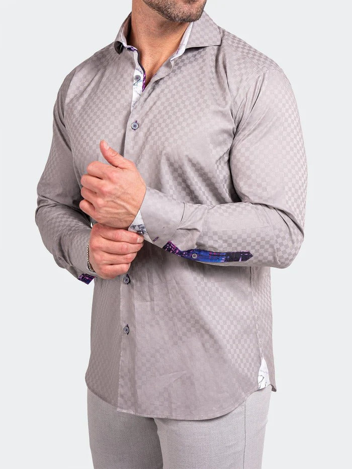 Maceoo Stretch Shirt | Eins Ascension0090 Grey