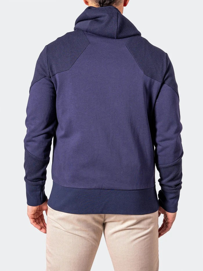 Maceoo Stretch Athletic Wear | Hoodie Indigo Blue