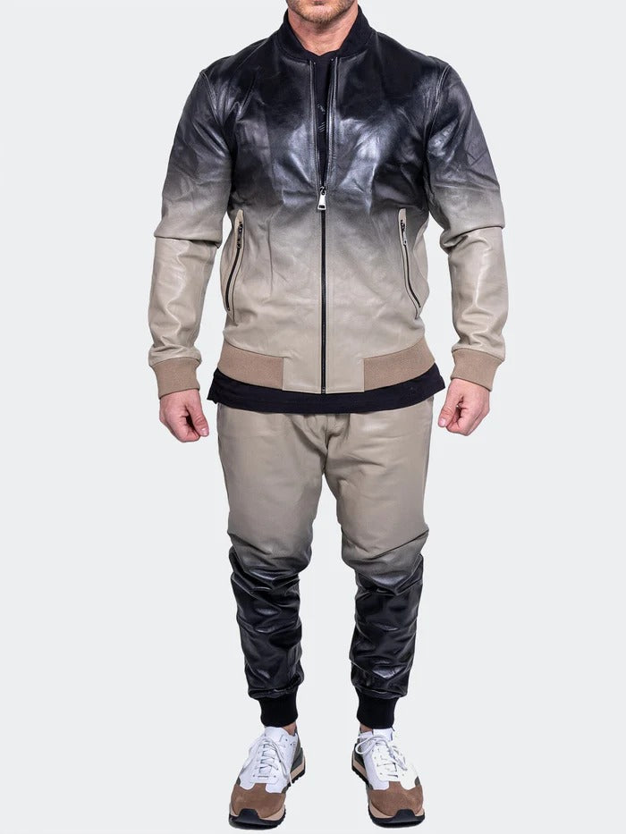 Maceoo Jacket | Leather Resistance1028 Grey