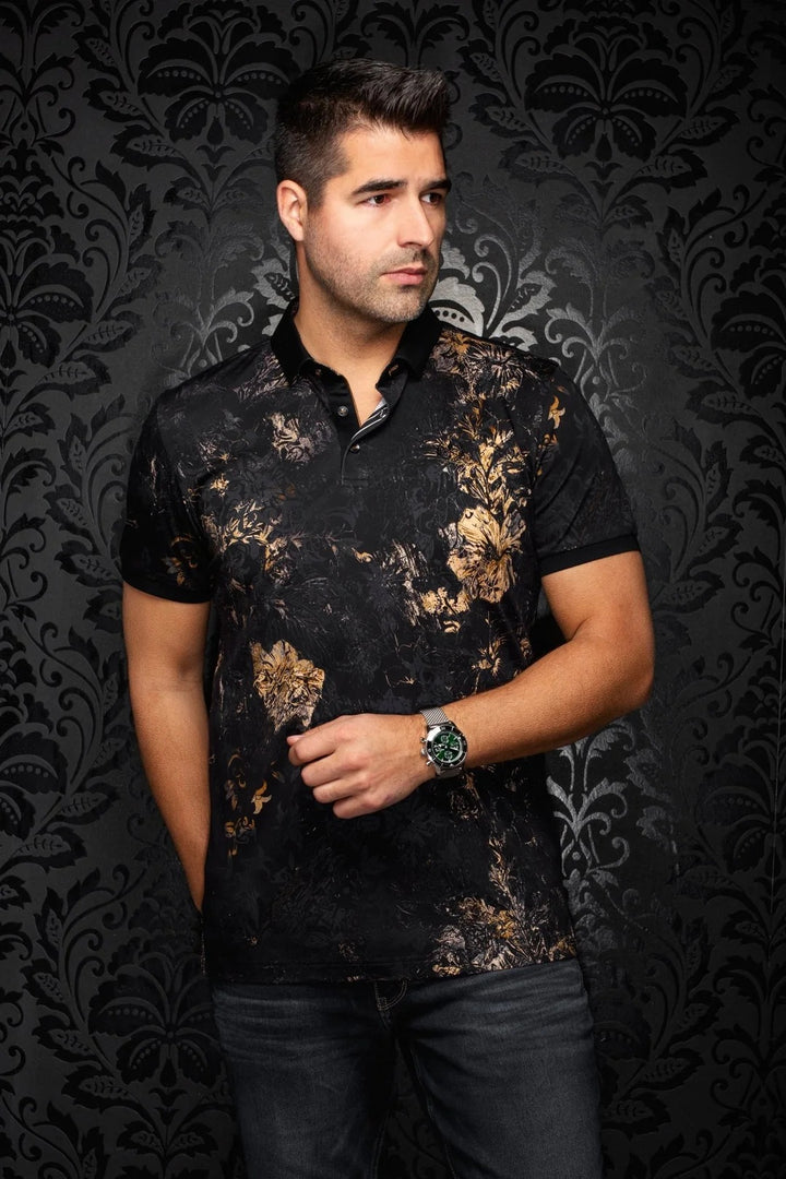 Au Noir Stretch Short-Sleeve Polo | Sumatran Black
