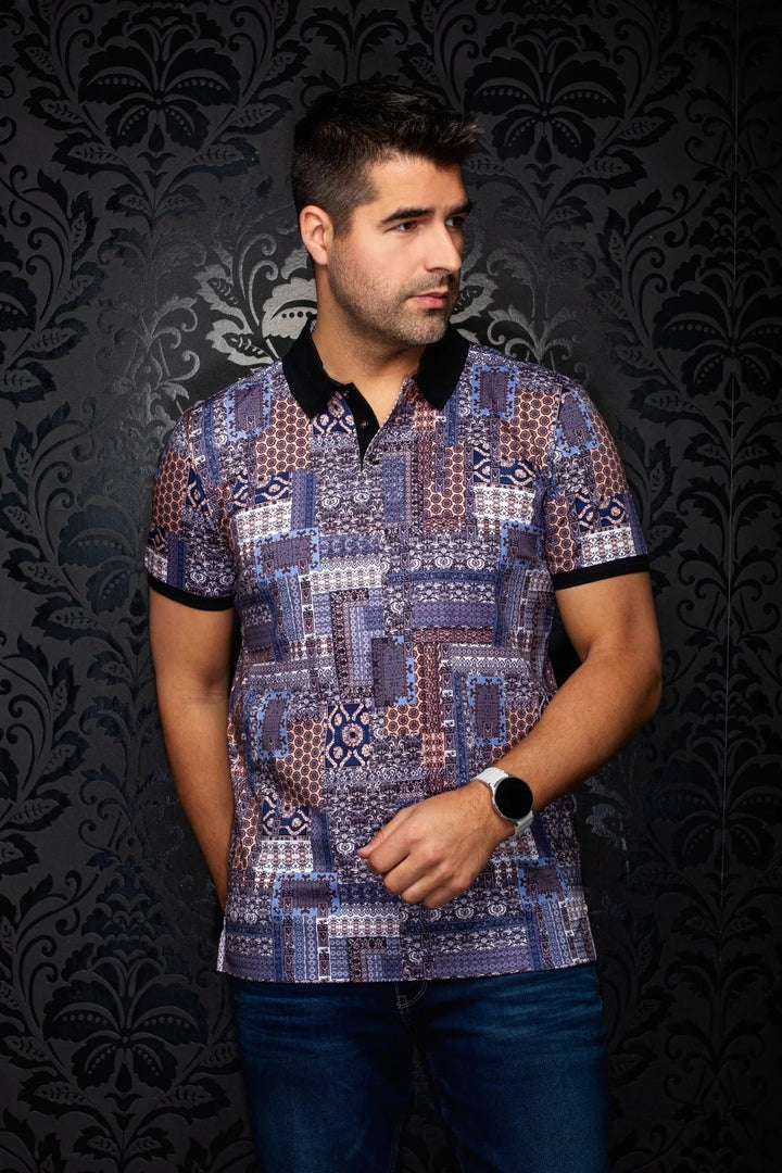 Au Noir Stretch Short-Sleeve Polo | Tikal Indigo