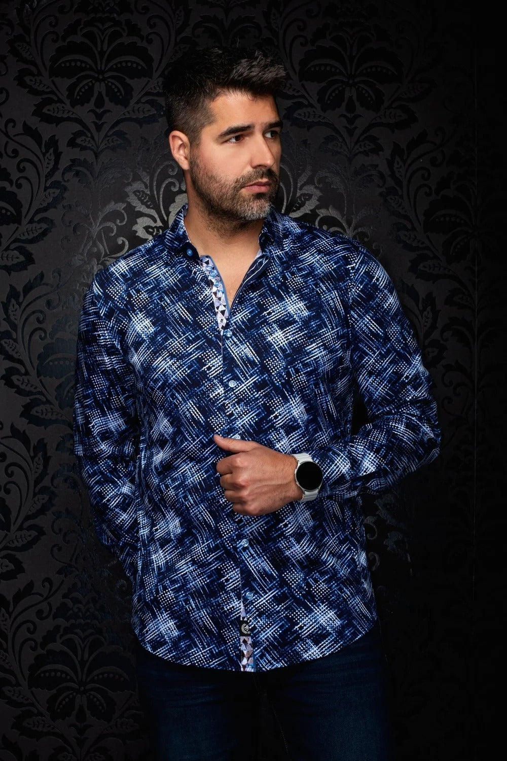 Au Noir Stretch Shirt | Ignis Navy