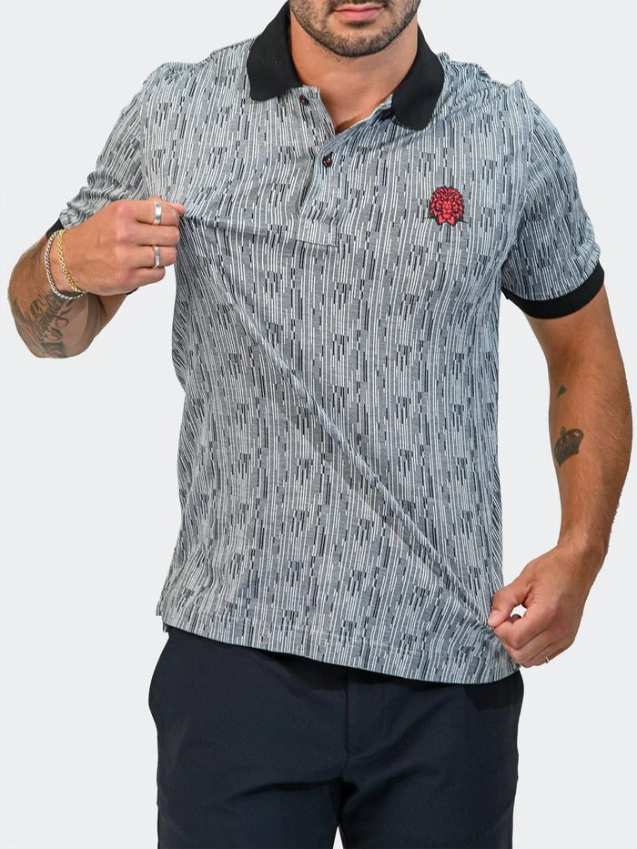 Maceoo Stretch Short-Sleeve Polos | Polo MozartSignalTip Grey