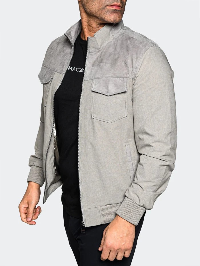 Maceoo Jacket | Bomber HalfCream Grey