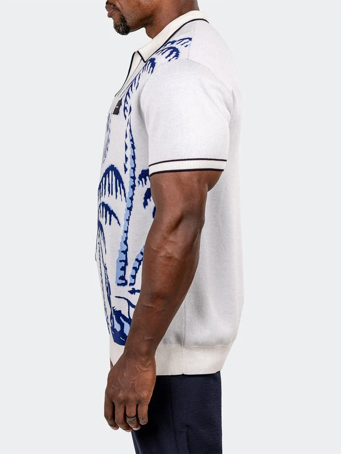 Maceoo Stretch Short-Sleeve Polos | Polo Knit Ascension0086 White