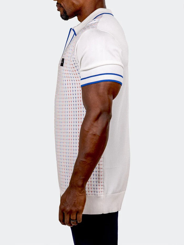 Maceoo Stretch Short-Sleeve Polos | Polo Knit Ascension0087 White
