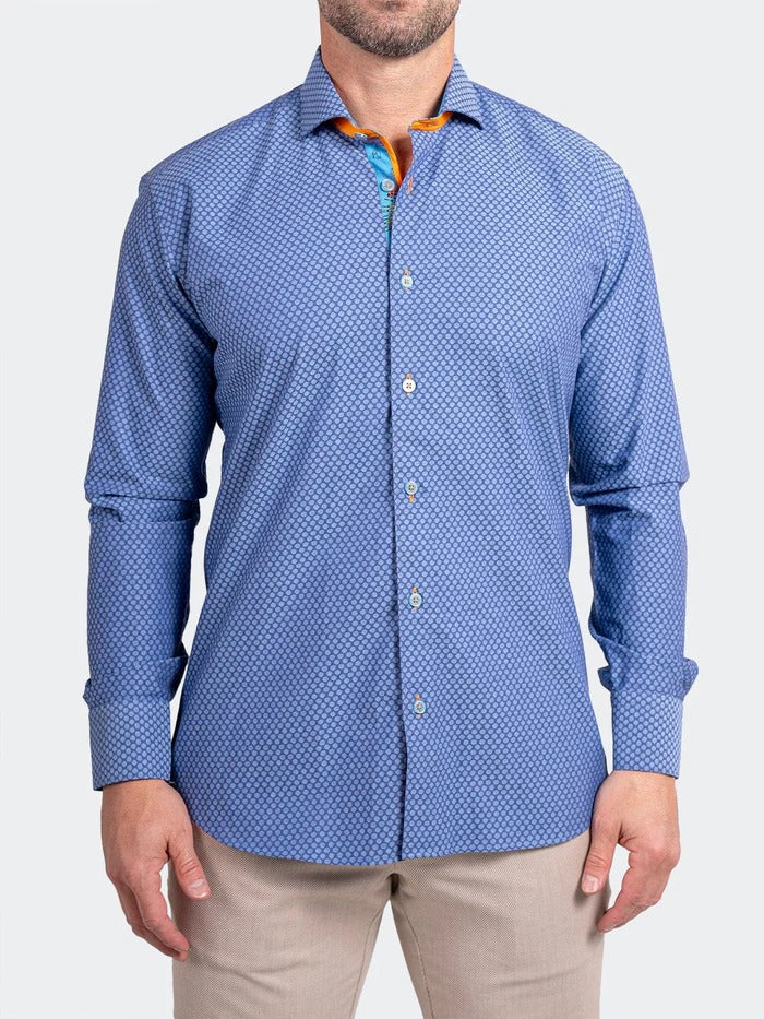 Maceoo Stretch Shirt | Eins Ascension0021 Blue
