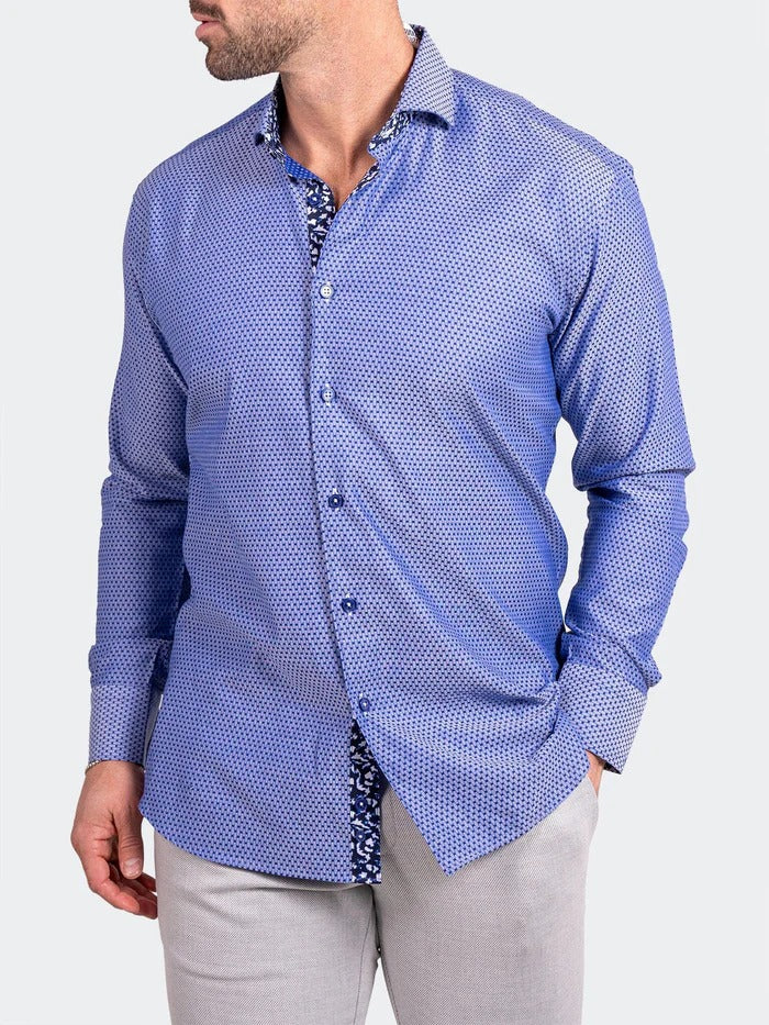 Maceoo Stretch Shirt | Eins Ascension0058 Blue