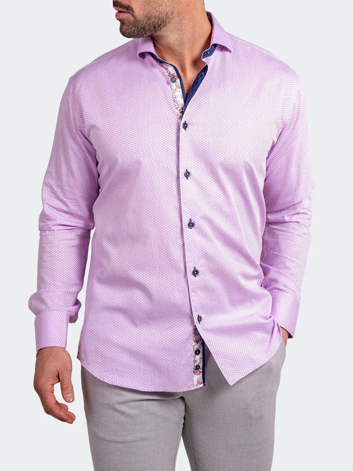 Maceoo Stretch Shirt | Eins Ascension0059 Pink