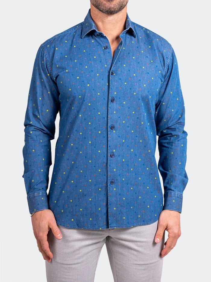 Maceoo Stretch Shirt | Engineered Ascension0092 Blue