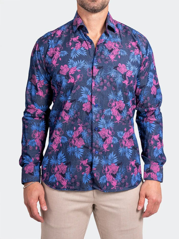 Maceoo Stretch Shirt | Engineered Ascension0093 Blue