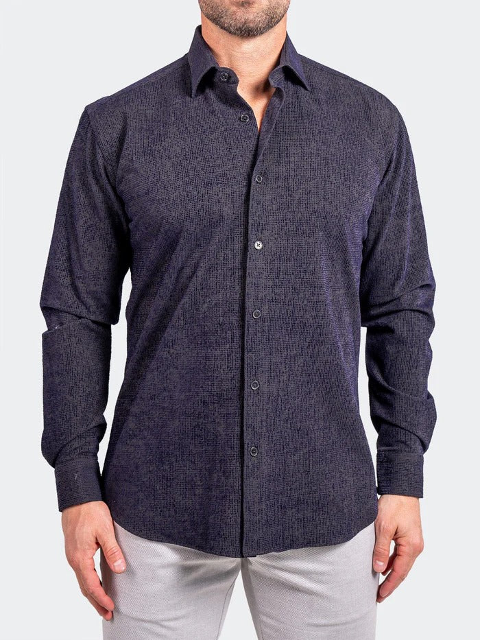 Maceoo Stretch Shirt | Fibonacci Ascension0034 Black