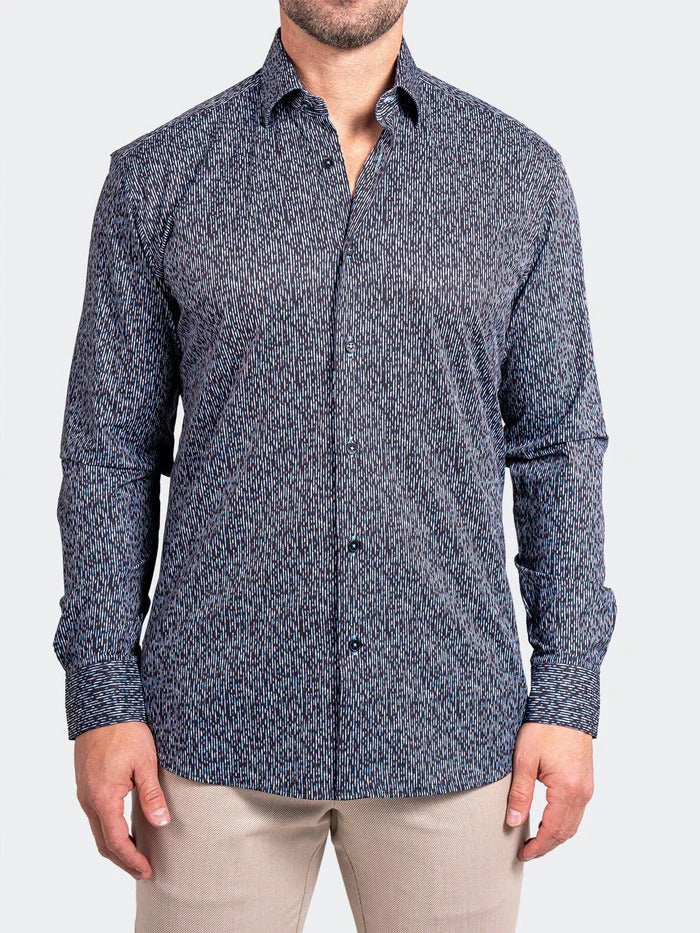Maceoo Stretch Shirt | Fibonacci Stretch Ascension3253 Black
