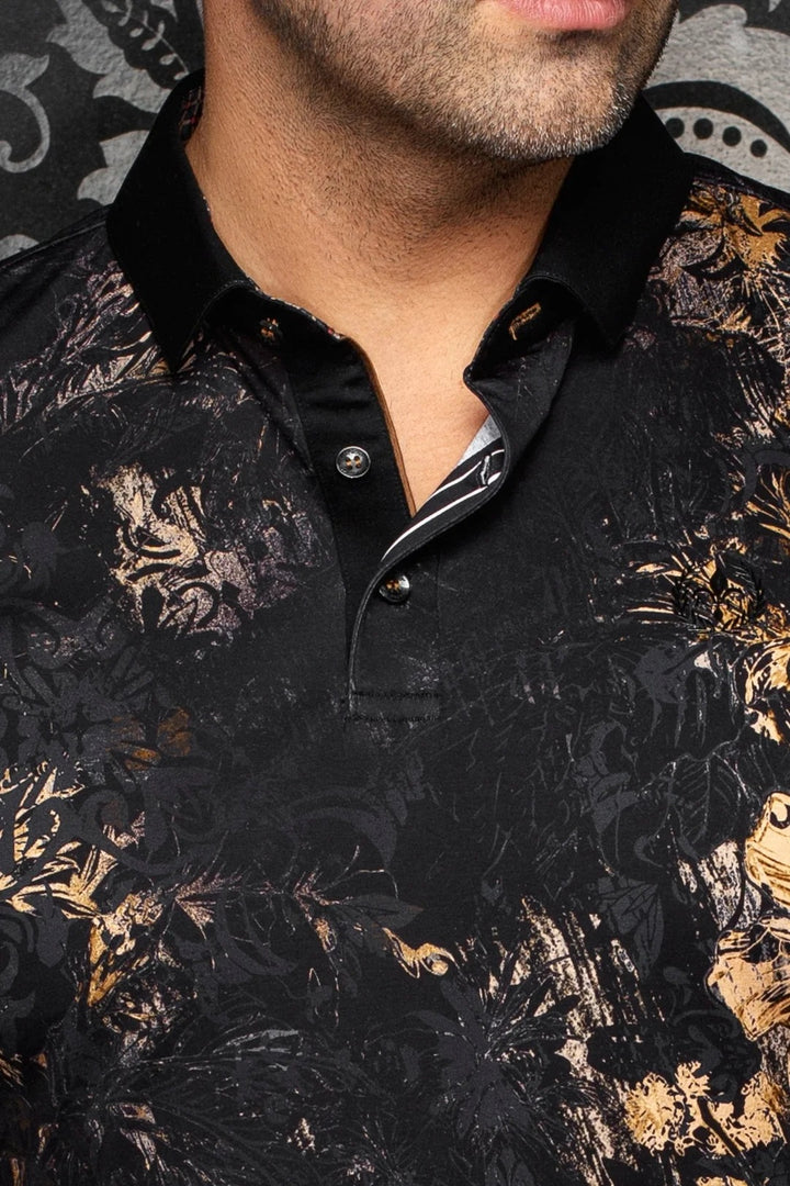 Au Noir Stretch Short-Sleeve Polo | Sumatran Black