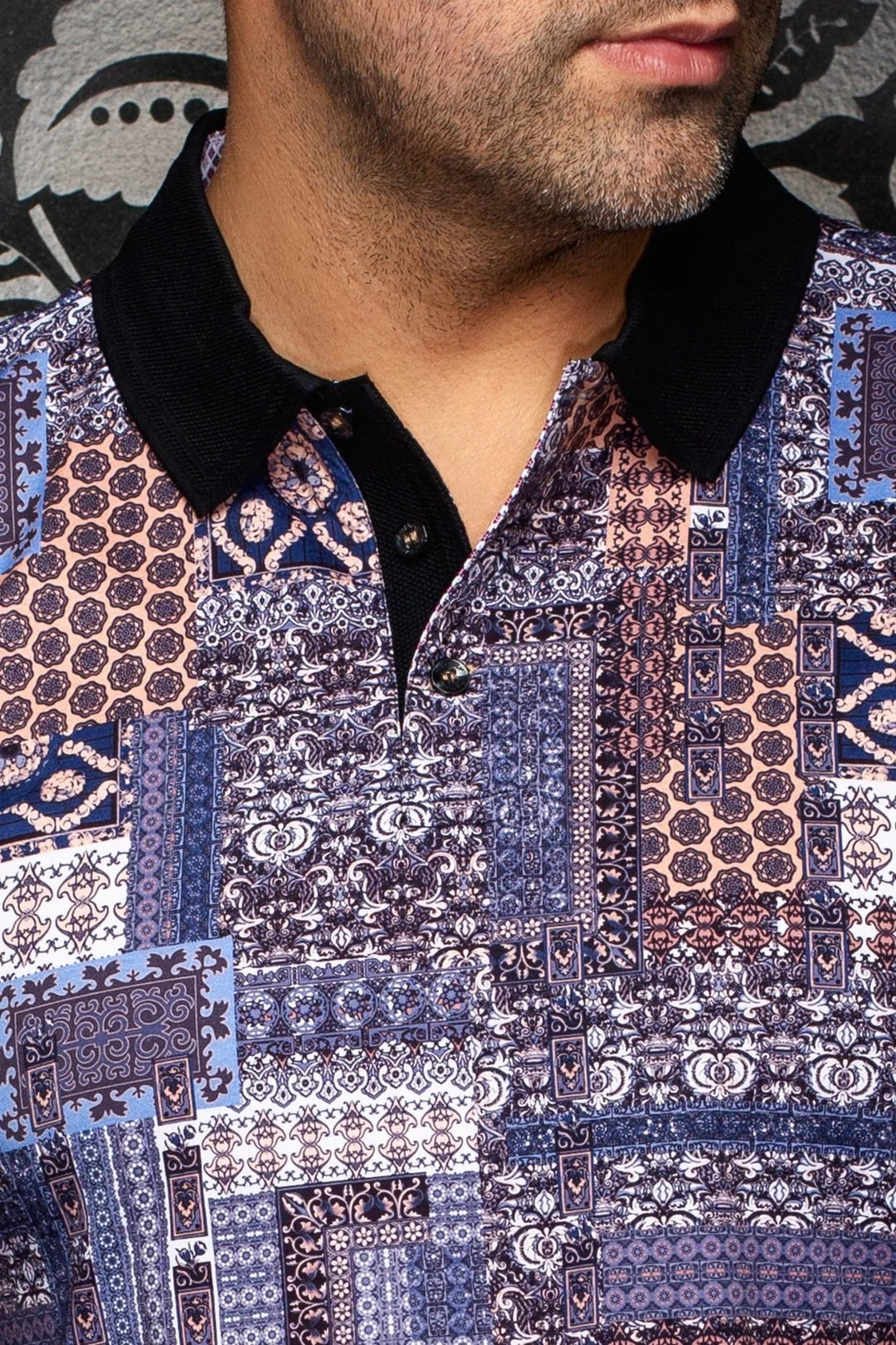 Au Noir Stretch Short-Sleeve Polo | Tikal Indigo