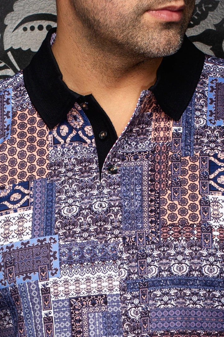 Au Noir Stretch Short-Sleeve Polo | Tikal Indigo