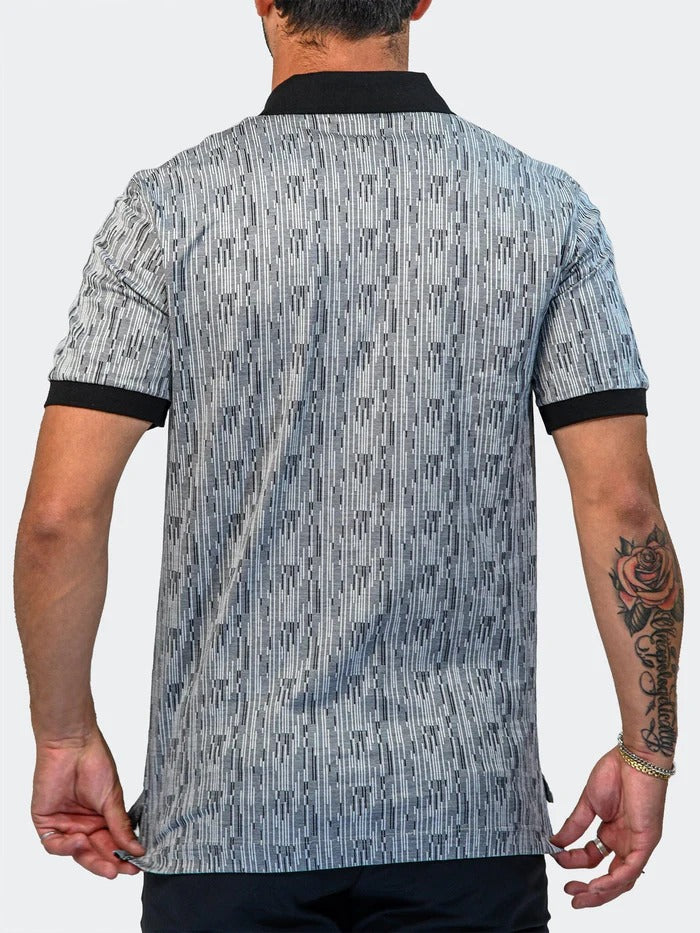 Maceoo Stretch Short-Sleeve Polos | Polo MozartSignalTip Grey