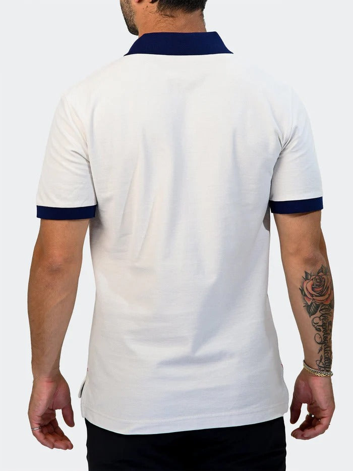 Maceoo Stretch Short-Sleeve Polos | Polo MozartSpeckTip Light Tan