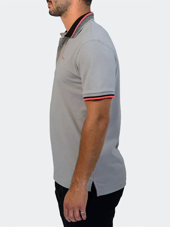 Maceoo Stretch Short-Sleeve Polos | Polo TipPatch46 Grey