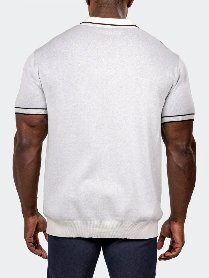 Maceoo Stretch Short-Sleeve Polos | Polo Knit Ascension0086 White