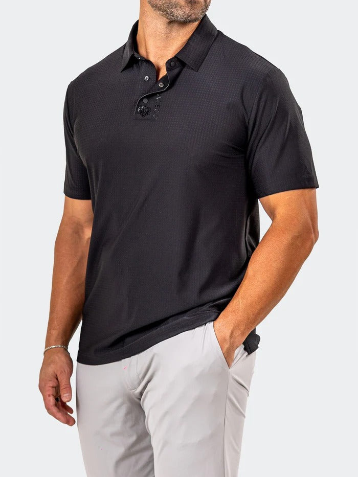 Maceoo Stretch Short-Sleeve Polos | Polo GolfAscension012 Black