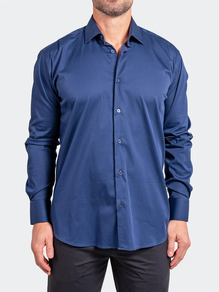 Maceoo Stretch Shirt | Blacklabel Softstretch Ascension0003 Blue
