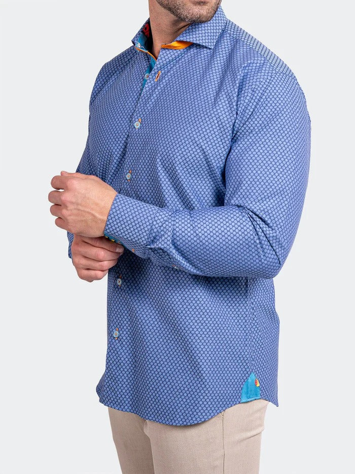 Maceoo Stretch Shirt | Eins Ascension0021 Blue