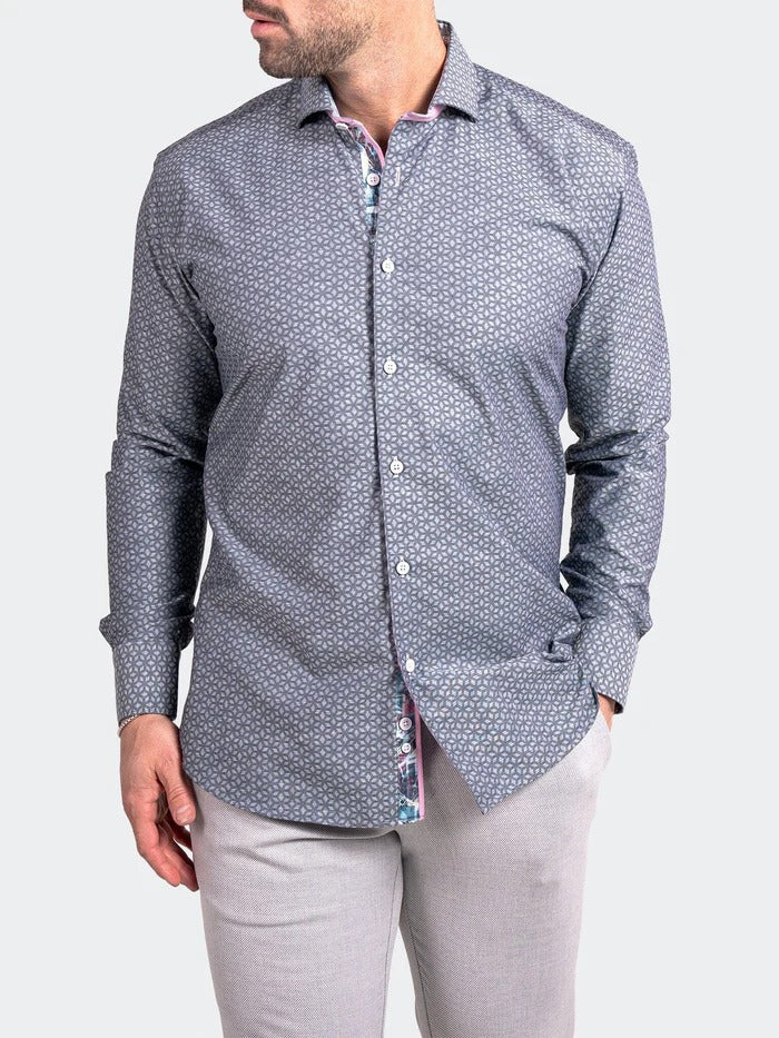 Maceoo Stretch Shirt | Eins Ascension0038 Grey