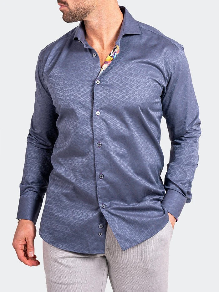 Maceoo Stretch Shirt | Eins Ascension0080 Grey