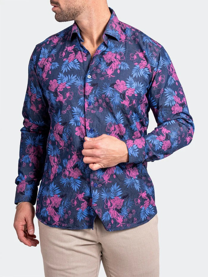 Maceoo Stretch Shirt | Engineered Ascension0093 Blue