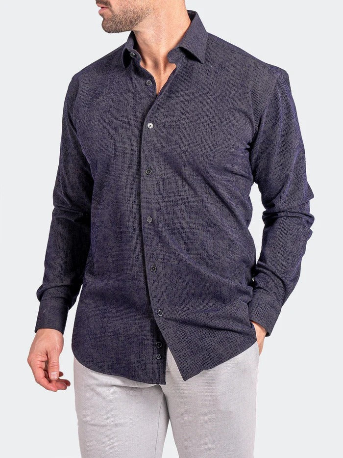Maceoo Stretch Shirt | Fibonacci Ascension0034 Black
