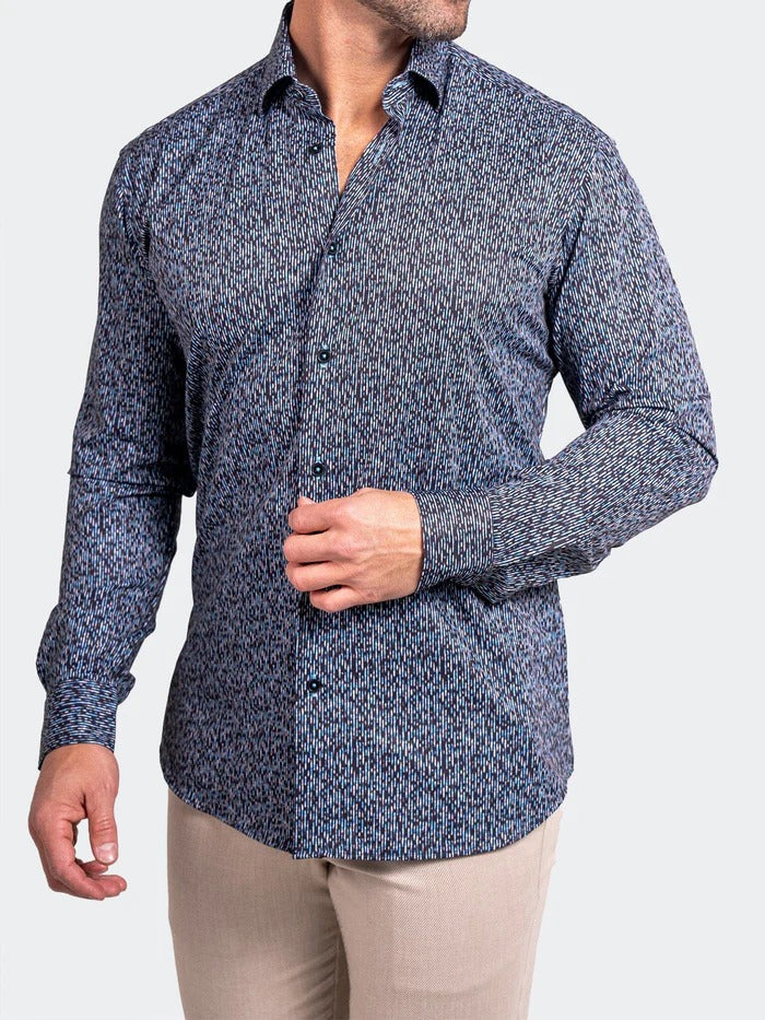 Maceoo Stretch Shirt | Fibonacci Stretch Ascension3253 Black