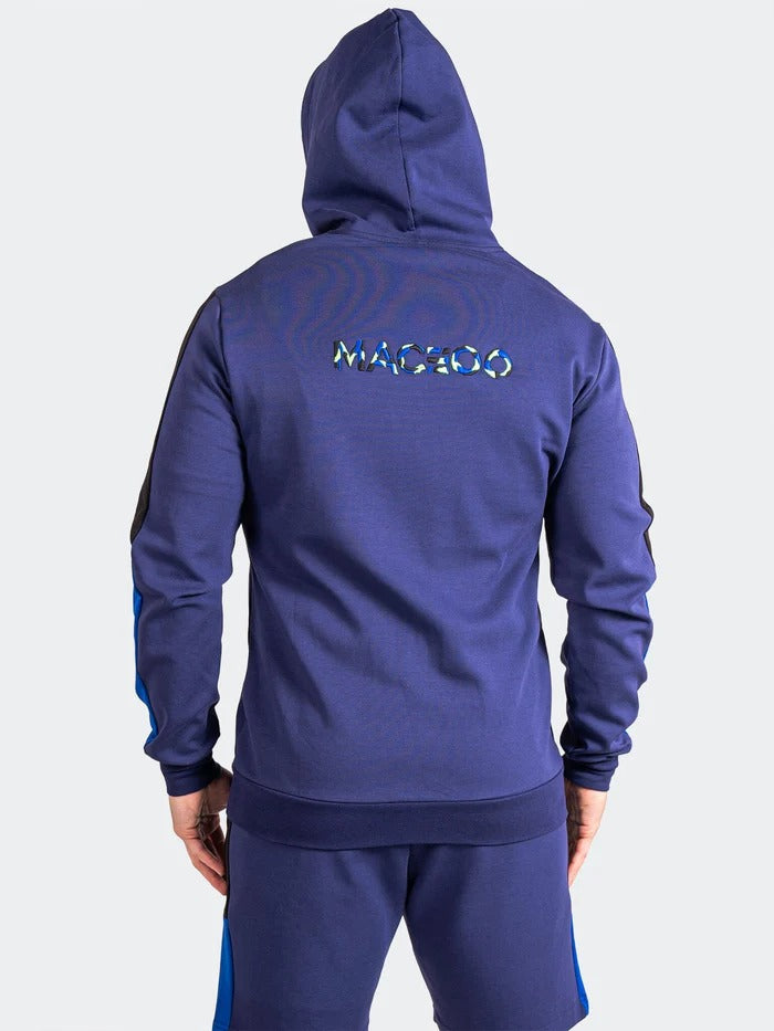Maceoo Stretch Athletic Wear | Hoodie ResistanceEmb Blue