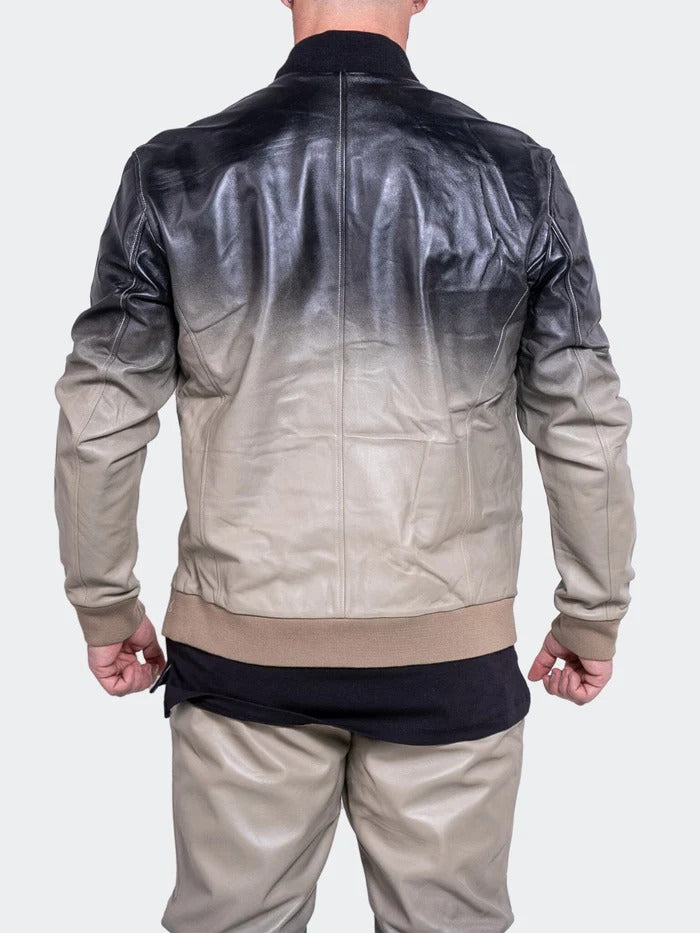 Maceoo Jacket | Leather Resistance1028 Grey