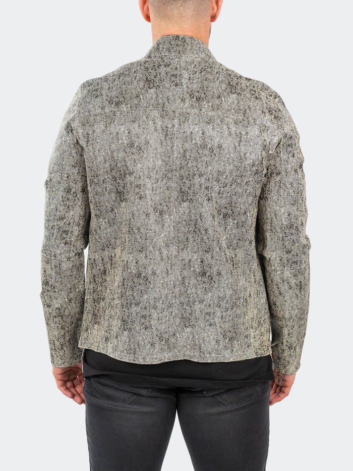 Maceoo Jacket | Leather ReverseGranite Grey